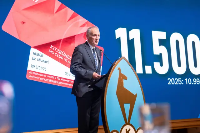 Präsident Michael Huber konnte einen neuerlichen Mitgliederzuwachs vermelden: Mit Stichtag 1. April zählte der K.S.C. exakt 11.500 Mitglieder, um 504 mehr als im Vorjahr. | Foto: alpinguin