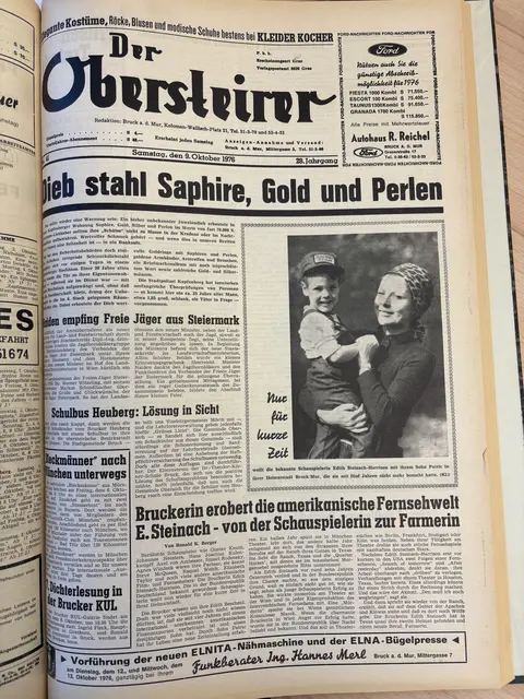 Der Obersteirer, Ausgabe vom 9. Oktober 1976. | Foto: MeinBezirk