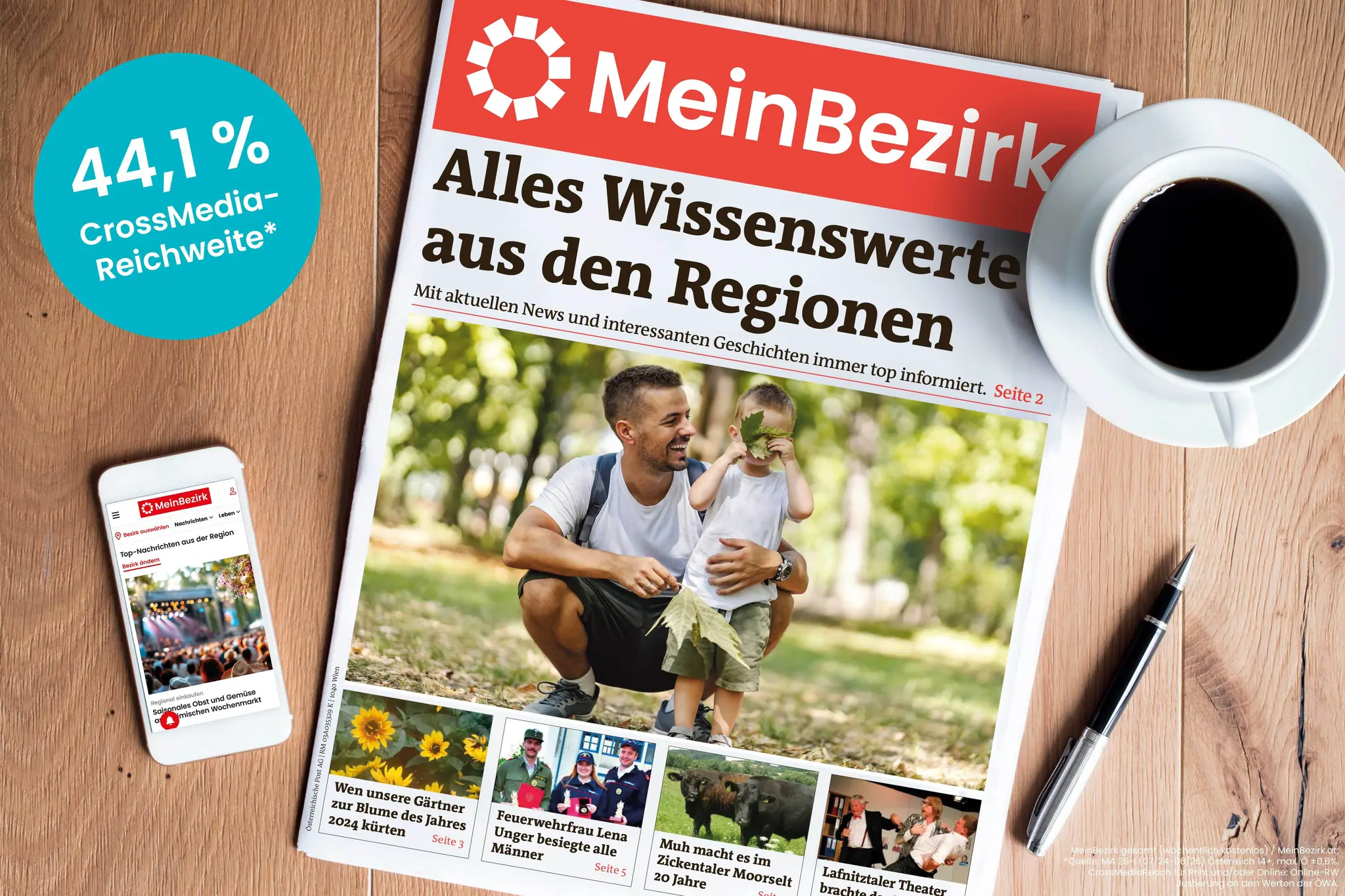 Cross-Media Reach: MeinBezirk is the clear number 1* in Austria