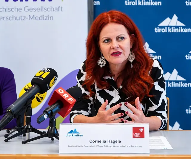 Cornelia Hagele, Landesrätin für Gesundheit, Pflege, Bildung, Wissenschaft und Forschung. | Foto: Sistad/Tirol Kliniken