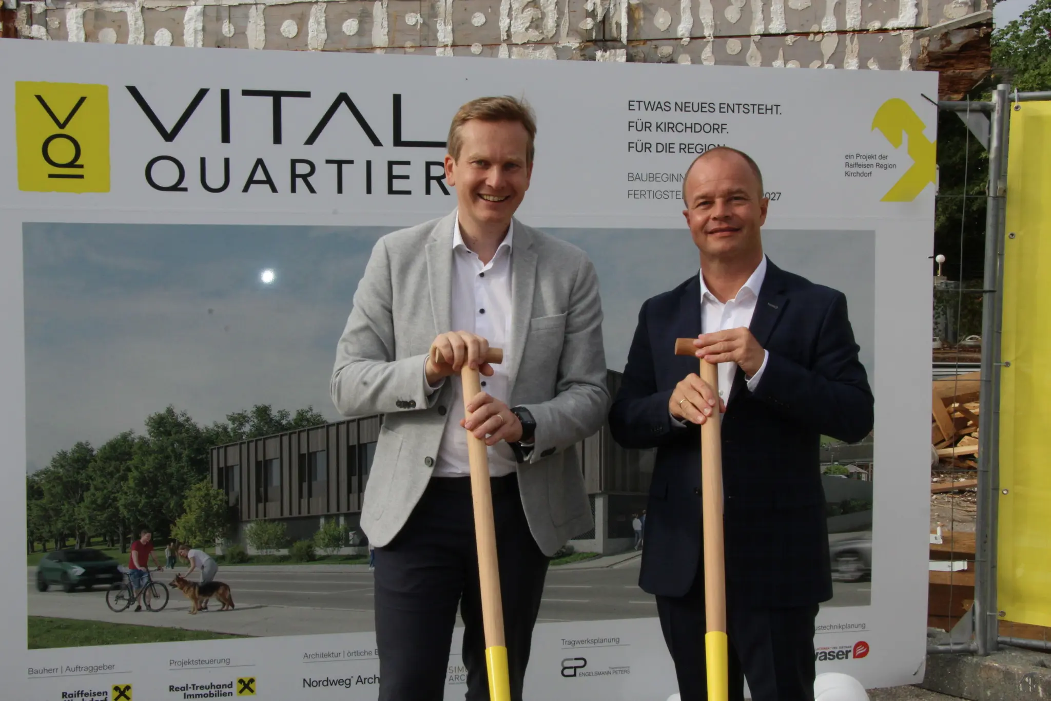 Spatenstich: Supermarkt wird zum Vital-Quartier