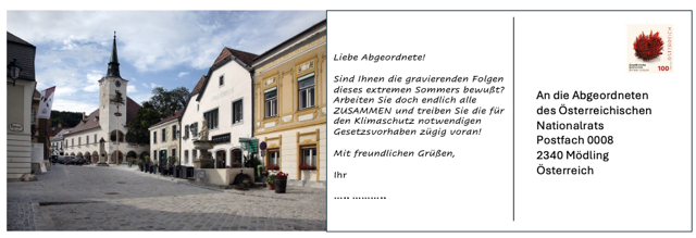 So könnte eine Postkarte aussehen, rät "Grandparents for Future". | Foto: Grandparents for Future