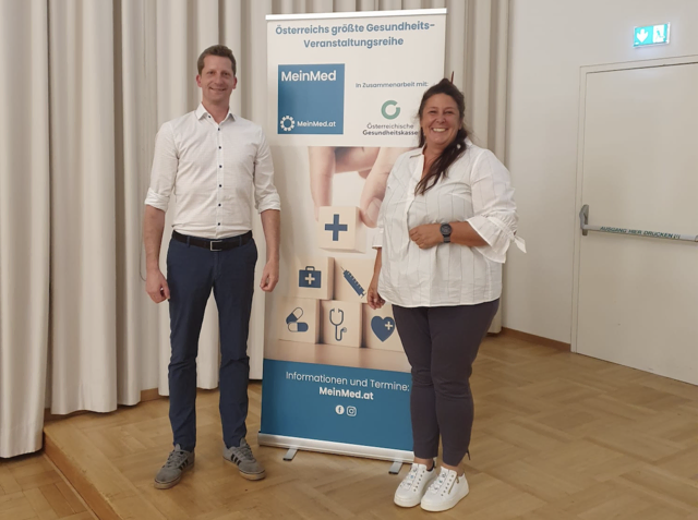 Referent Markus Gregori und Jasmin Otto (Moderatorin) | Foto: MeinMed