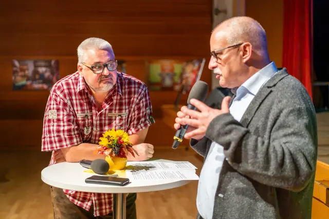 Wirt Horst Schmoizbrotkoal Schirgenhofer &amp; Kulturstadtrat Otmar Garschall | Foto: Filmgut Thomas Zeller