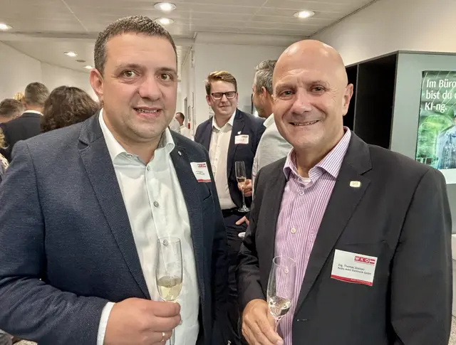 Die Unternehmer Anton Hargassner jun. und Thomas Stottan. | Foto: MeinBezirk/Barbara Ebner