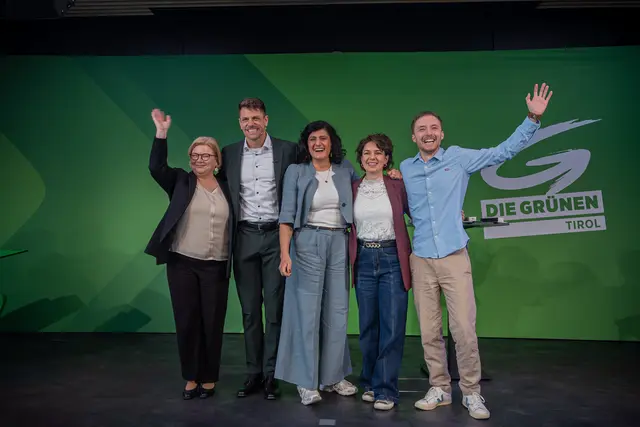 Das Team der Tiroler Grünen für die Landtagswahl 2027. | Foto: Grüne