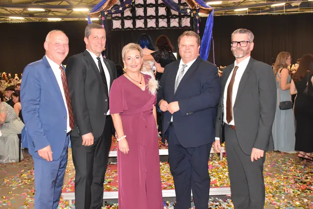 Ehrengäste: Wolfgang Sodl (Bürgermeister Olbendorf), Franz Fabian (Vizebürgermeister Güssing), Claudia Schlager (Dritte Landtagspräsidentin und Bürgermeisterin Mattersburg), Bernd Strobl (Landtagsabgeordneter und Bürgermeister Ollersdorf), Direktor Chris Wagner | Foto: MeinBezirk/Michael Strini