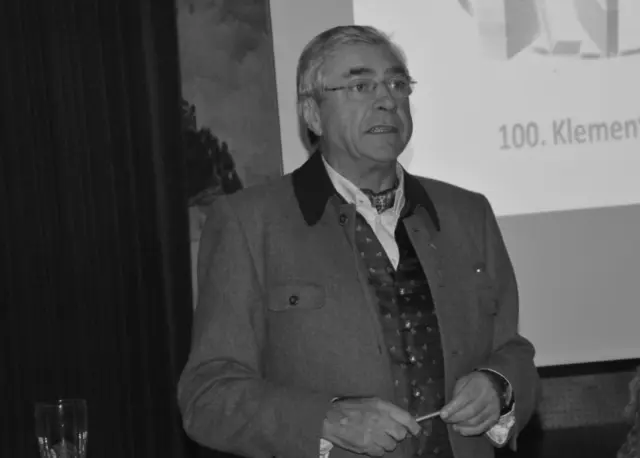 Hans Schaffer bei einer Klementifeier in Eppenstein.