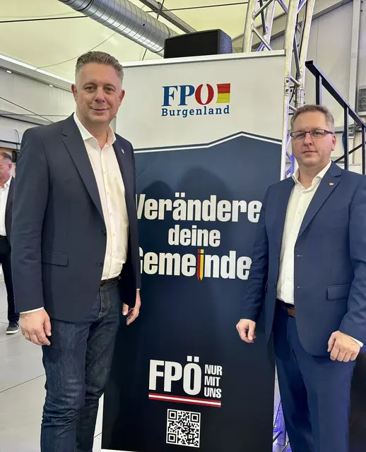 Landesparteiobmann Alexander Petschnig (links) wurde vom Landtagsabgeordneten Mario Jaksch herausgefordert.  | Foto: Elisabeth Kloiber/MeinBezirk