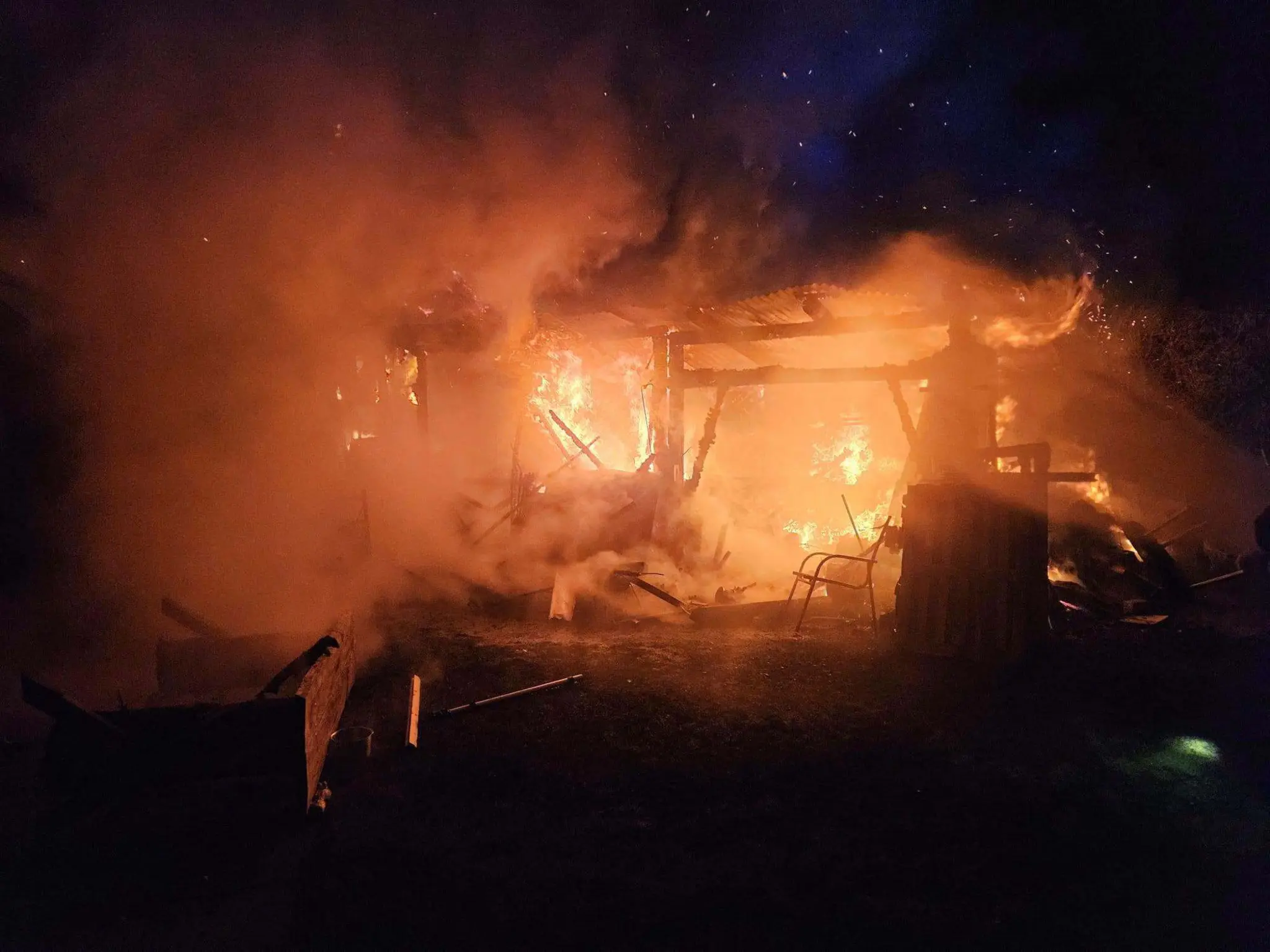 Owner injured while trying to extinguish fire: Shed burns down in ...