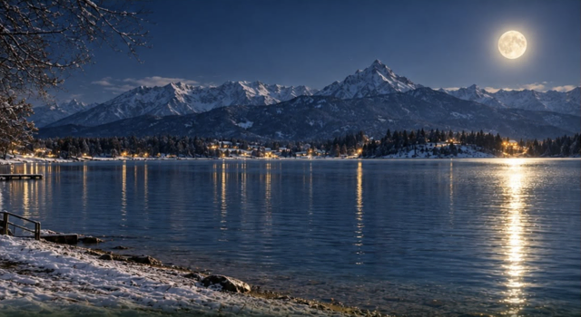 Wer wagt sich bei Vollmond in den Faaker See?  | Foto: Privat/KI generiert