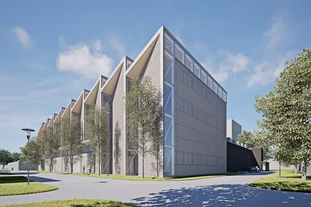 Visualisierung der geplanten Prüfhalle am Campus Technik | Foto: F70architekten