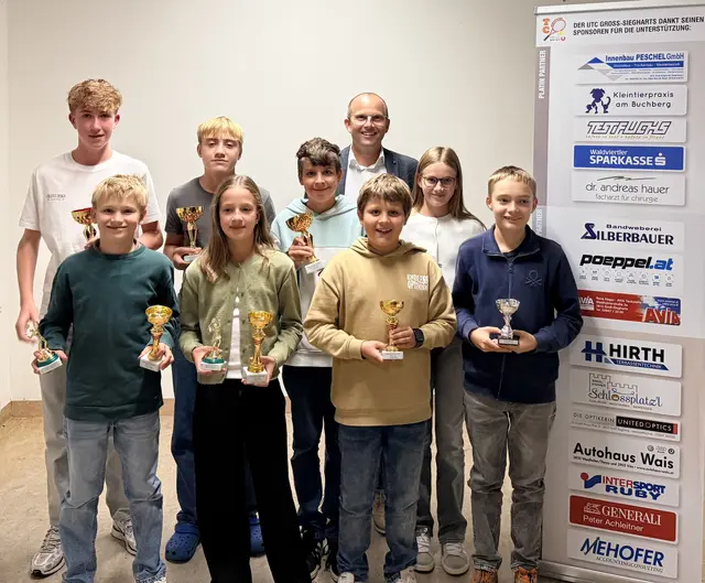 Siegerehrung der Nachwuchs-Tennisspieler | Foto: UTC Groß Siegharts