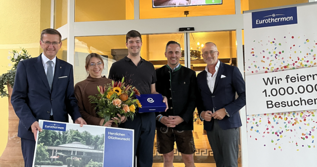 Markus Achleitner, Familie Sens, René Koopmans und Patrick Hochhauser. | Foto: Eurothermen