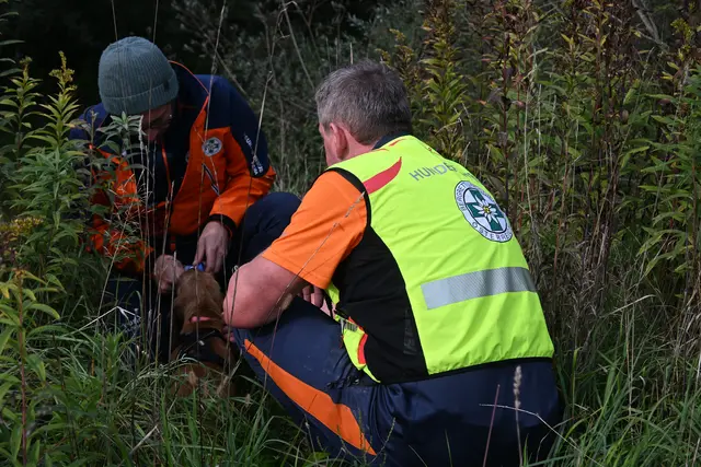 Unter Zusammenarbeit mit dem Experten der Bergwacht konnten die Hunde im Rahmen der Übung schnell an den Spezialgeruch gewöhnt werden. | Foto: Bergrettungshunde/Riedler
