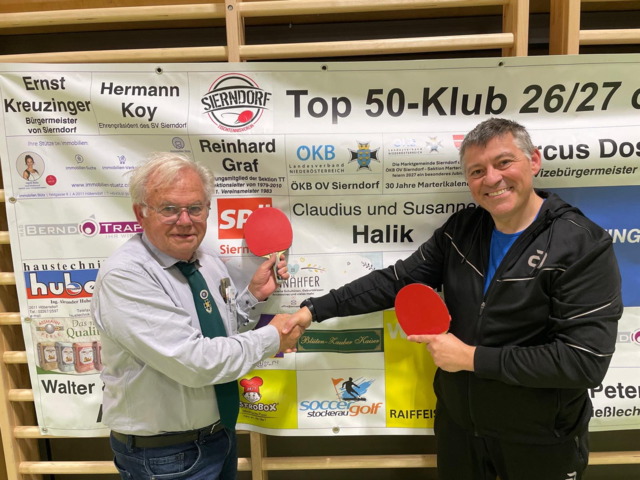 Reinhard Graf und der ÖKB-Ortsverband Sierndorf unterstützen den Tischtennisverein und fördern damit besonders die jungen Talente. | Foto: Martina Seifritz