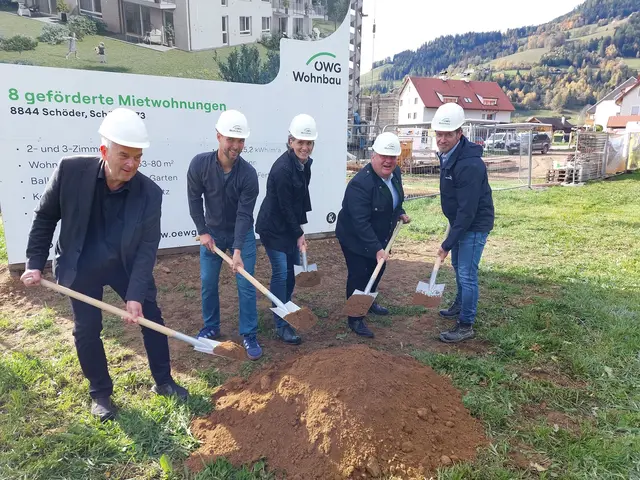 Vor Kurzem fand der Spatenstich durch ÖWG Wohnbau für ein neues Wohnprojekt in Schöder statt.