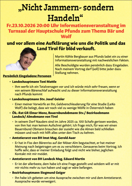 Die Einladung zur "Informationsveranstaltung" am Freitag. | Foto: Martin Köhle