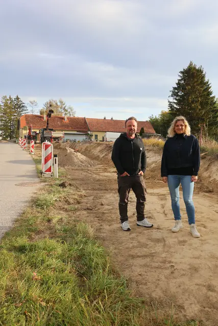 Ortsvorsteher Ziegelofen Marek Kocher und Bürgermeisterin Bärbel Stockinger | Foto: Marktgemeinde Bad Erlach