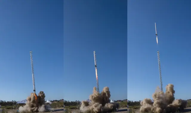 Die Grazer Rakete HARPIA beim Start.  | Foto: Aerospace Team Graz
