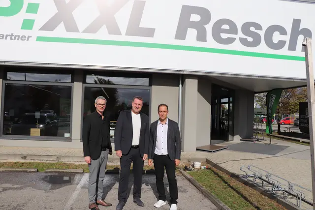 Andreas Gotter, Head of Operations, Josef Resch, Founder &amp; CEO, und Markus Pecher, Head of Procurement (von links nach rechts). | Foto: MeinBezirk/Gerhard Pichlmair