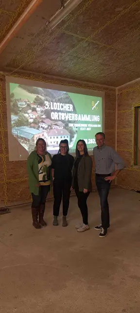 Bgm. Sabine Moser, DI Susanna Fraiß, DI Stefanie Storhmeier und Vizebgm. Ing. Hermann Gruber (v.l.n.r.) | Foto: GM Loich