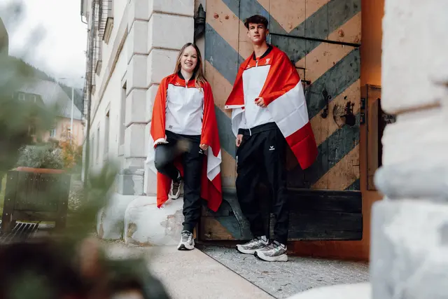 Tischtennis-Talent Nina Skerbinz und Beachvolleyballer Paul Hohenauer werden die Fahne tragen.  | Foto: OEOC Michael-Meindl