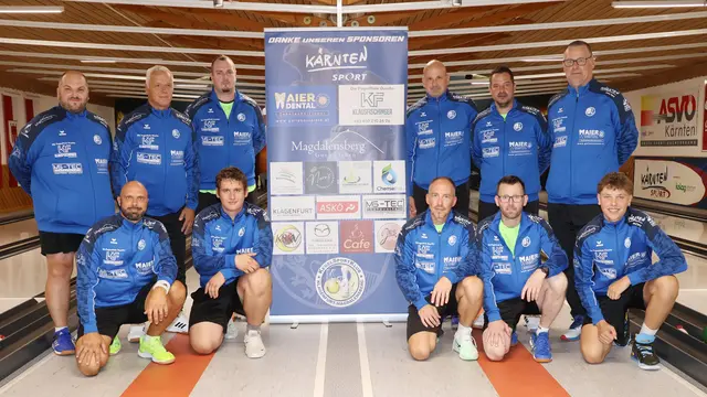 Der KSK Klagenfurt-Magdalensberg:
stehend von Links: Martin Eder, Adolf Pichler, Patrick Geier, Andrej Lahovec, Daniel Waldhauser und Obmann Werner Rössler;
hockend von links: Roman Leitner, Sandro Winter, Dominik Konec, Martin Oberrauner und Rafael Waldhauser
