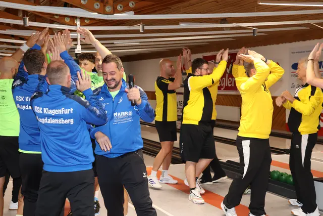 Abklatschen vor Spielbeginn