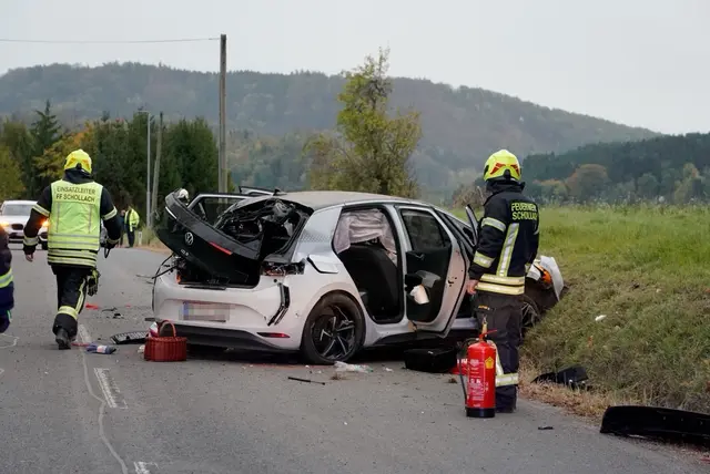Der PKW prallte gegen eine Böschung. | Foto: DOKU-NÖ