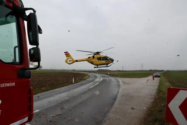 Der Verletzte wurde mit dem Notarzthubschrauber ins Krankenhaus geflogen. | Foto: DOKU-NÖ