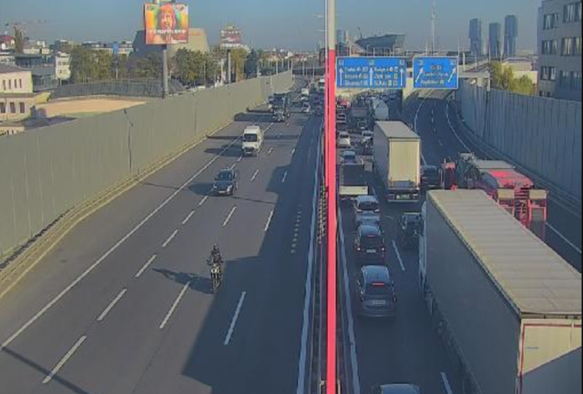 Gürtel, km 8,28 gegen 8.40 Uhr in Blickrichtung Hirschstetten. | Foto: Screenshot Asfinag