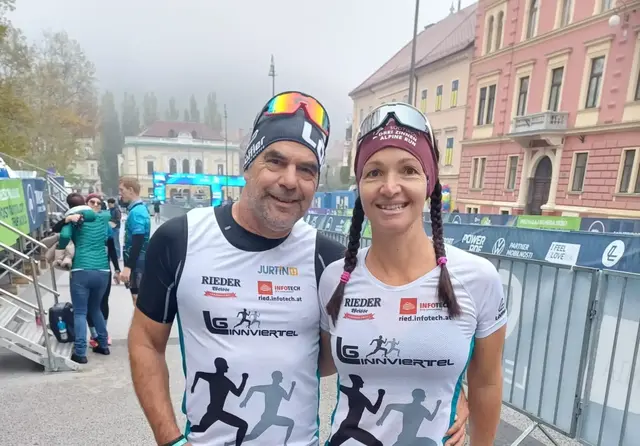 Günter Dieplinger und Melanie Schöppl in Ljubljana. | Foto: LGI/Dieplinger