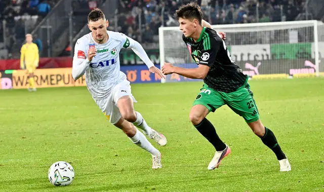 Luis Gstrein war in der 16. Minute nicht zu halten: Ausgleich für den FC Wacker. | Foto: Hassl