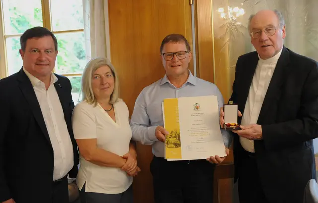 Ehrung für Kirchensport-Chef Sepp Eppensteiner aus Wolfpassing (2.v.r.) zu seinem 60. Geburtstag | Foto: Wolfgang Zarl/DSGÖ