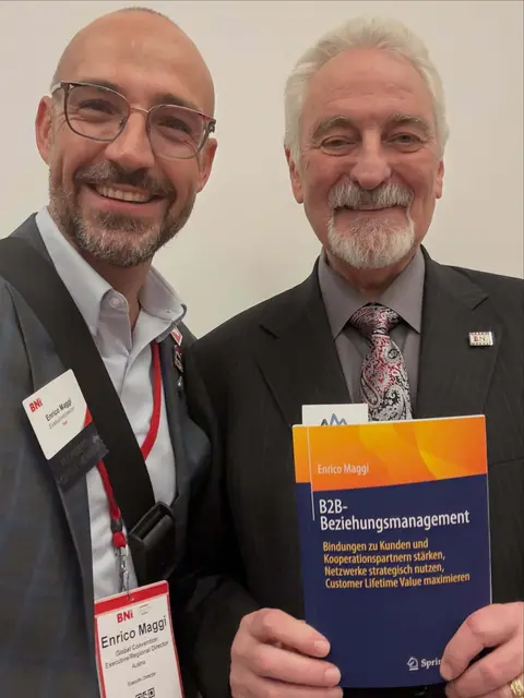 Autor und Unternehmer Enrico Maggi links mit BNI Gründer Dr. Ivan Misner | Foto: Enrico Maggi