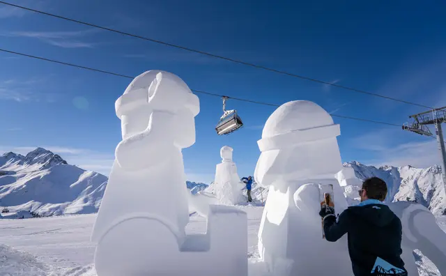 Vom 10. bis 15. Jänner arbeiten internationale Künstler direkt auf den Ischgler Pisten. | Foto: TVB Paznaun-Ischgl