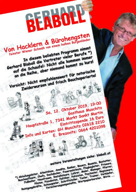 Plakat Blaboll in Markt Sankt Martin