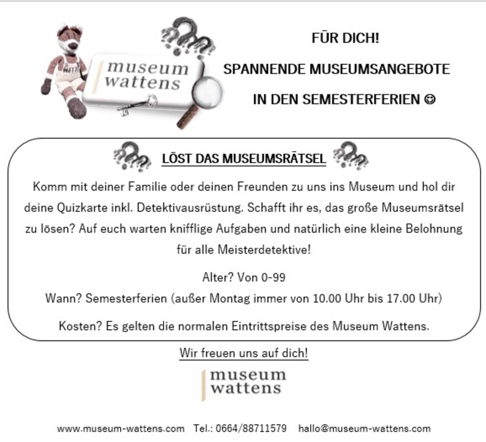 Lost Das Museum Ratsel Semesterferien Museum Wattens