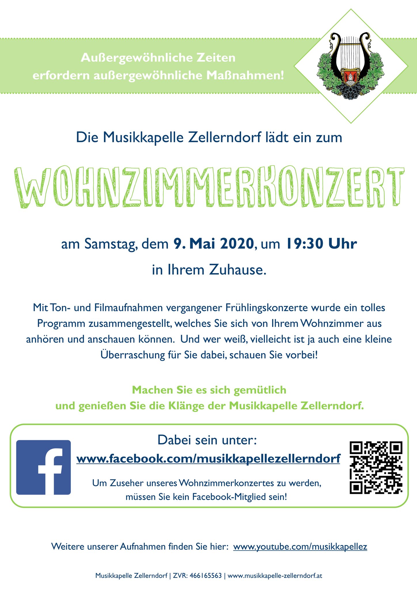 Wohnzimmerkonzert Der Musikkapelle Zellerndorf