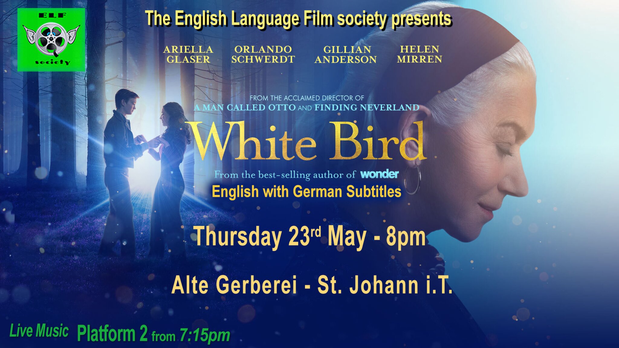 Film "WHITE BIRD" auf Englisch mit deutschen Untertiteln