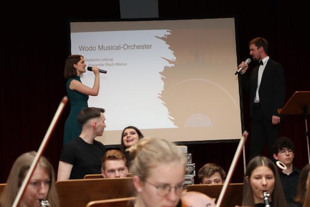 Im Rahmen der Kunst- und Musikschulenkooperation besetzen Darsteller und Darstellerinnen der Musicalakademie Wolkersdorf die Rollen. Vertreter der
Schauspielakademie KIDS übernehmen Teile der Moderation.
| Foto: Musikschule Wolkersdorf