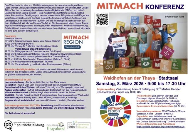 Das Programm | Foto: Waldviertler Mitmach-Konferenz