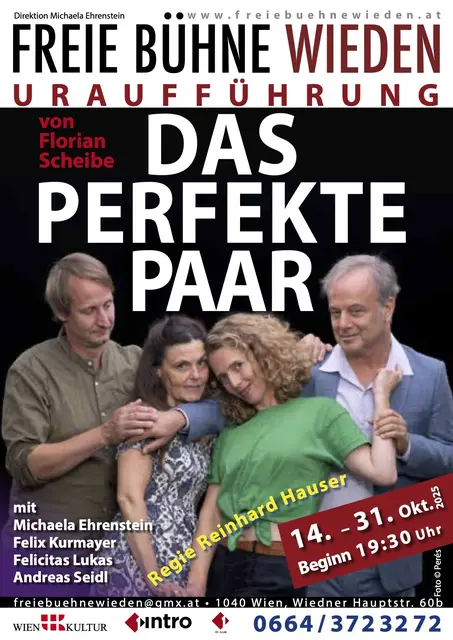 Werbe-Sujet "Das perfekte Paar": (v.l.) Andreas Seidl, Michaela Ehrenstein, Felicitas Lukas, Felix Kurmayer | Foto: Robert John Peres / FBW