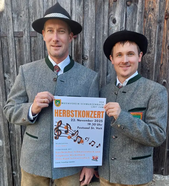 Jürgen Braun und Manuel Grafeneder proben schon fleißig für das Herbstkonzert des MV Schwarzenbach. | Foto: MV Schwarzenbach