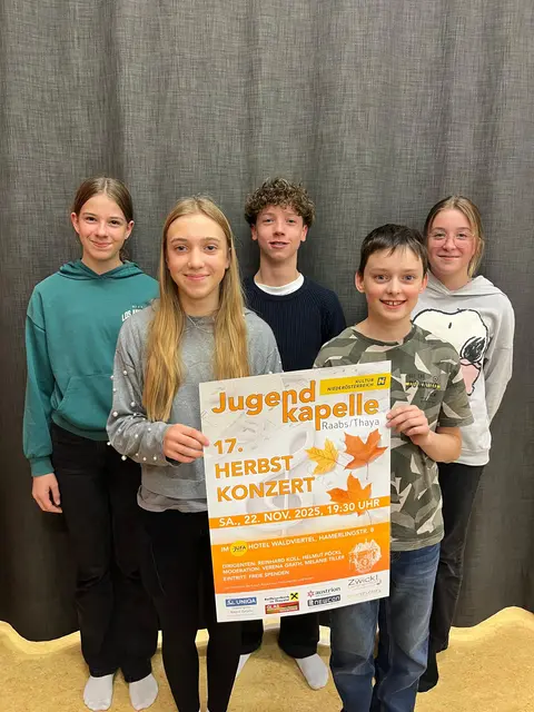 Die Jugendkapelle Raabs freut sich auf das Herbstkonzert 2025. | Foto: Jugendkapelle Raabs