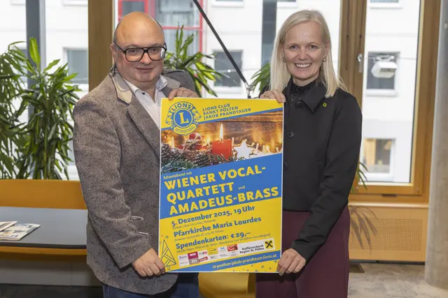 Die Lions St. Pölten Jakob Prandtauer laden herzlich zu ihrem traditionellen Adventkonzert ein, das am Freitag, dem 5. Dezember, ab 18:30 Uhr in der stimmungsvollen Pfarrkirche Maria Lourdes in St. Pölten stattfinden wird. | Foto: Raiffeisen