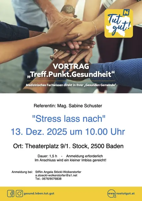 Vortrag "Stress lass nach" | Foto: Stadtgemeinde Baden