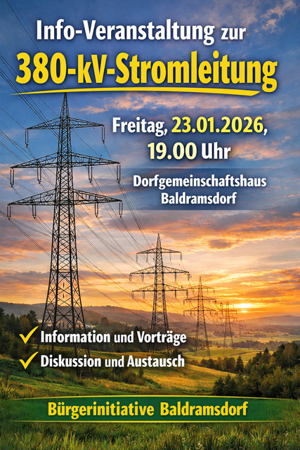 Am 23. Jänner sucht die Bürgerinitiative aus Baldramsdorf den Dialog rund um die Höchstspannungsleitung, die stark polarisiert. | Foto: Bürgerinitiative Baldramsdorf