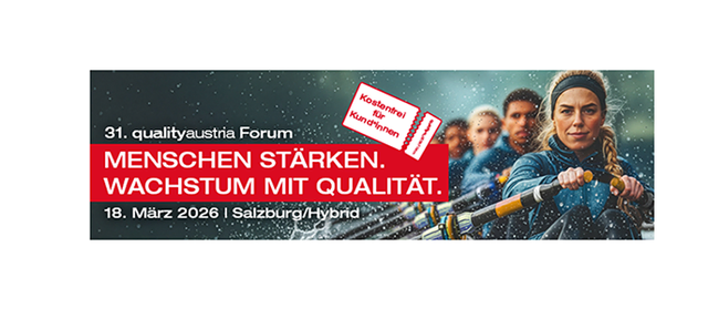 Foto: © Erstellt mit KI Firefly / Nano Banana; Gestaltung Quality Austria